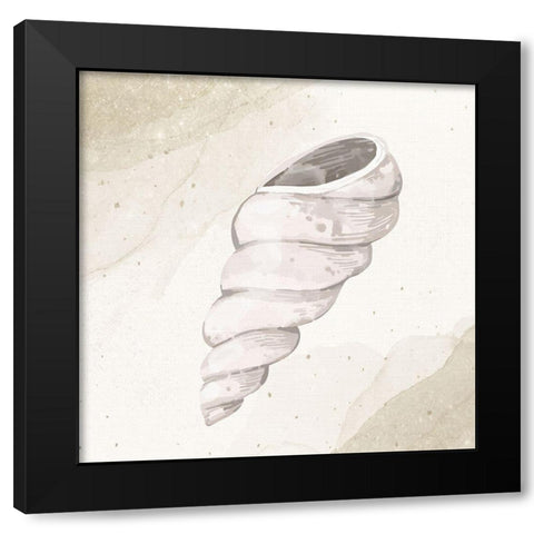 Calming Shell 3 Black Modern Wood Framed Art Print by Allen, Kimberly