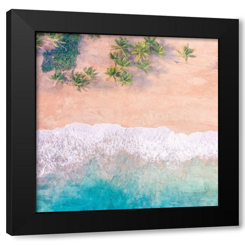 Pink Sands Black Modern Wood Framed Art Print with Double Matting by Allen, Kimberly