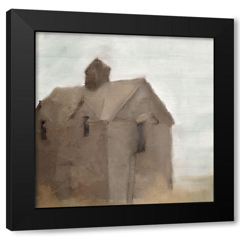 Old Farmhouse Black Modern Wood Framed Art Print with Double Matting by Allen, Kimberly