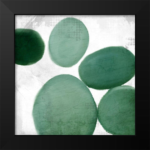 Geo Greens 1 Black Modern Wood Framed Art Print by Allen, Kimberly