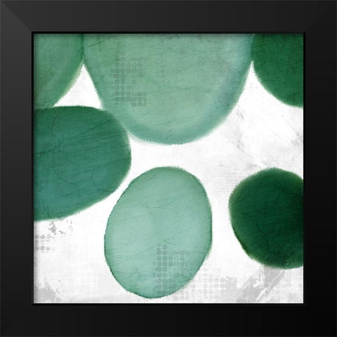 Geo Greens 2 Black Modern Wood Framed Art Print by Allen, Kimberly