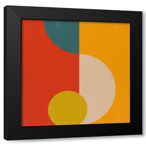 Shape 2 Black Modern Wood Framed Art Print with Double Matting by Allen, Kimberly