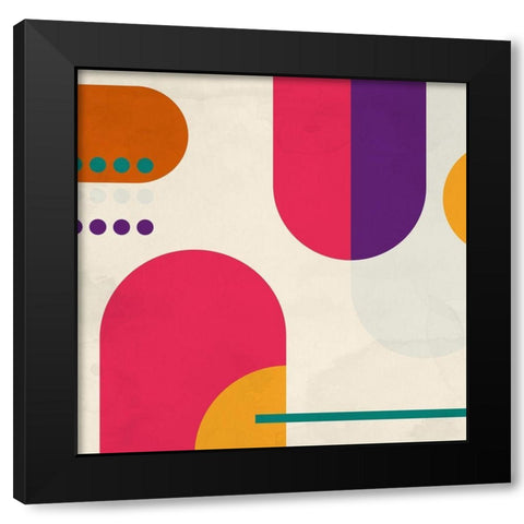 Brights 1 Black Modern Wood Framed Art Print by Allen, Kimberly
