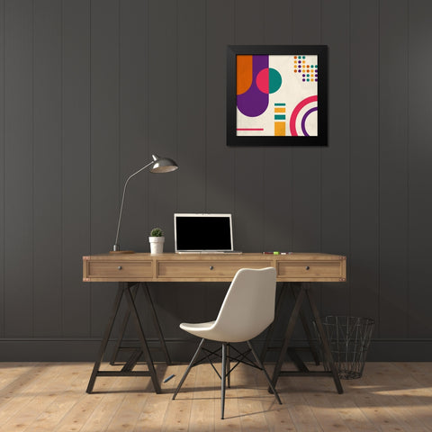 Brights 2 Black Modern Wood Framed Art Print by Allen, Kimberly