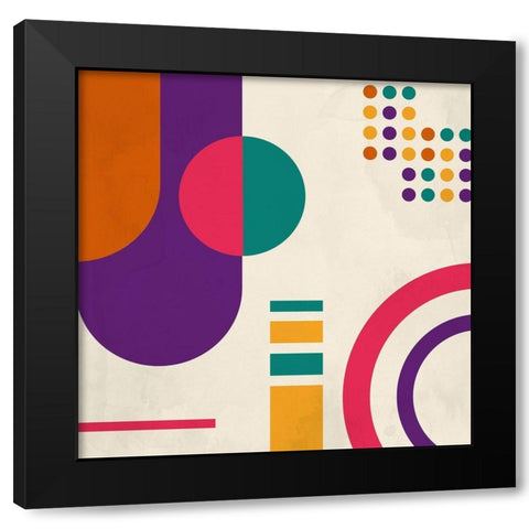 Brights 2 Black Modern Wood Framed Art Print by Allen, Kimberly
