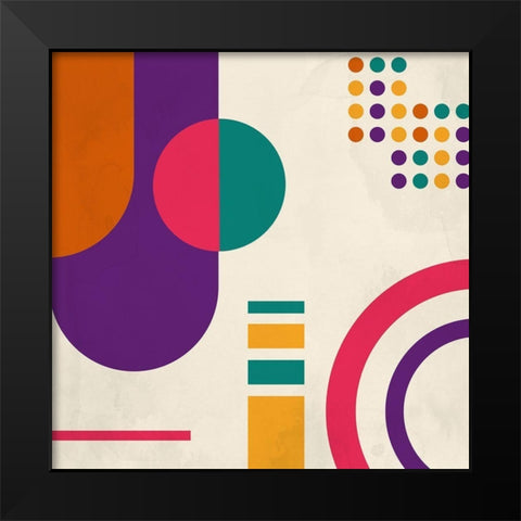 Brights 2 Black Modern Wood Framed Art Print by Allen, Kimberly