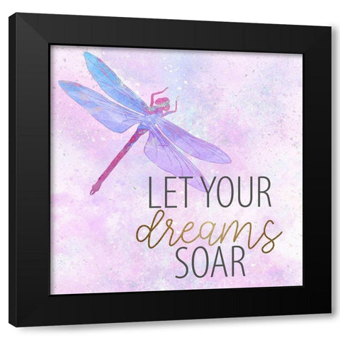 Be Butterflies 3 Black Modern Wood Framed Art Print with Double Matting by Allen, Kimberly