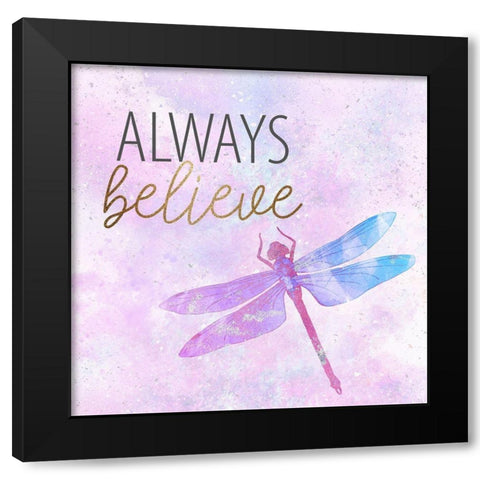 Be Butterflies 4 Black Modern Wood Framed Art Print by Allen, Kimberly