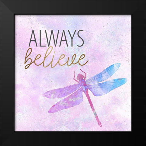 Be Butterflies 4 Black Modern Wood Framed Art Print by Allen, Kimberly