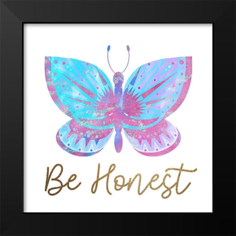 Be Butterflies 5 Black Modern Wood Framed Art Print by Allen, Kimberly