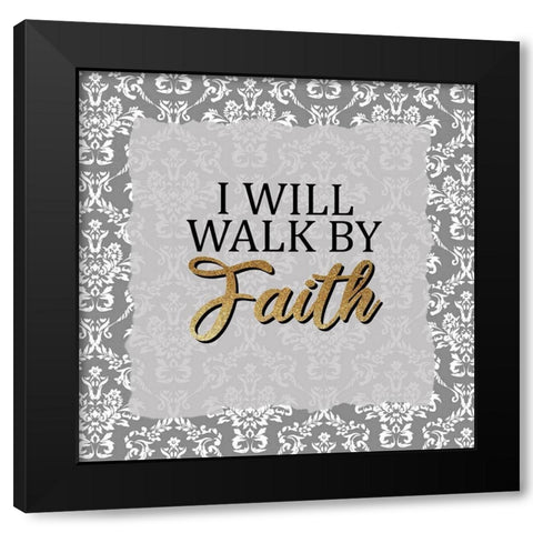 Walk 2 Black Modern Wood Framed Art Print with Double Matting by Allen, Kimberly