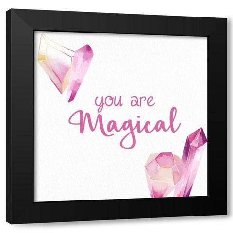 Magical Unicorn 3 V2 Black Modern Wood Framed Art Print by Allen, Kimberly