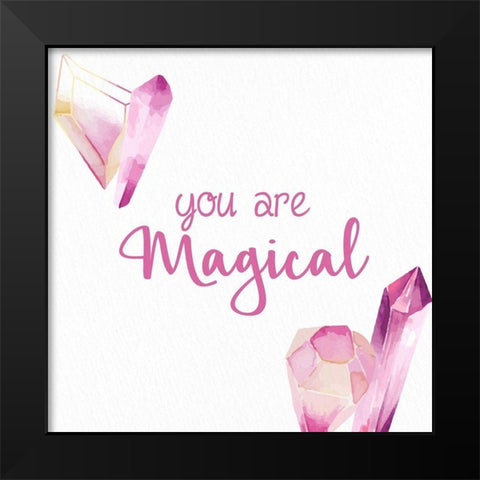 Magical Unicorn 3 V2 Black Modern Wood Framed Art Print by Allen, Kimberly