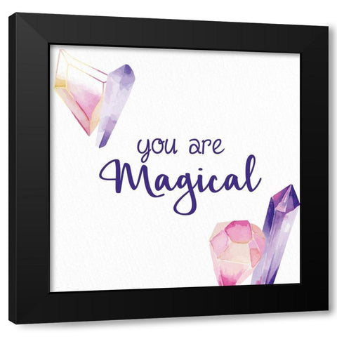 Magical Unicorn 3 Black Modern Wood Framed Art Print by Allen, Kimberly