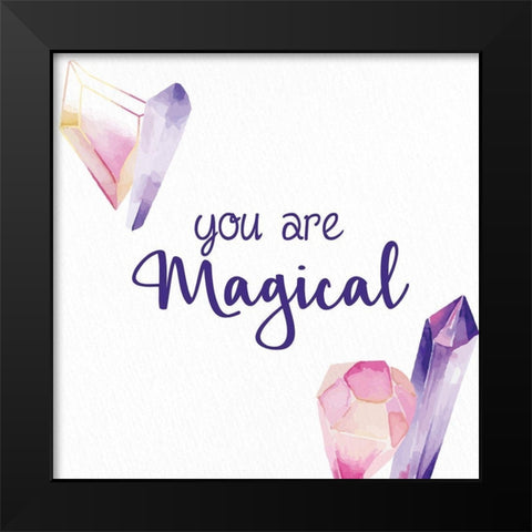 Magical Unicorn 3 Black Modern Wood Framed Art Print by Allen, Kimberly