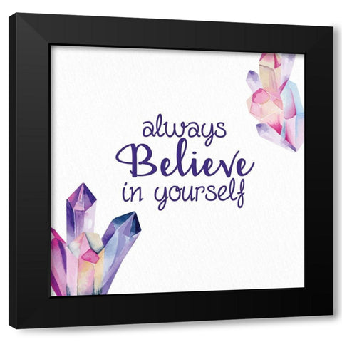 Magical Unicorn 4 Black Modern Wood Framed Art Print with Double Matting by Allen, Kimberly