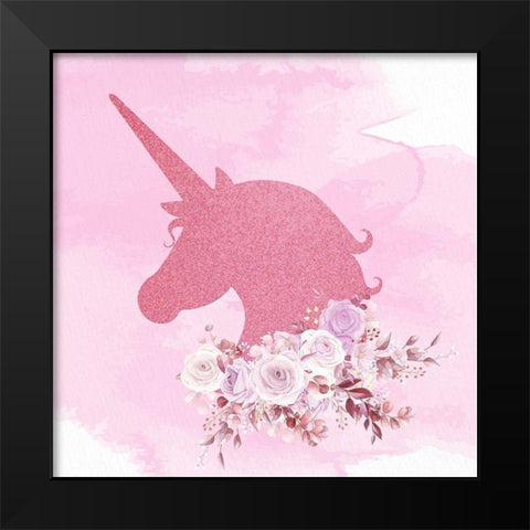 Magical Unicorn 5 V2 Black Modern Wood Framed Art Print by Allen, Kimberly