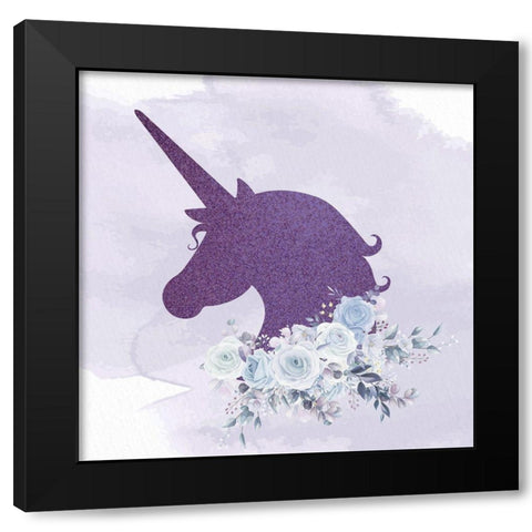 Magical Unicorn 5 Black Modern Wood Framed Art Print by Allen, Kimberly