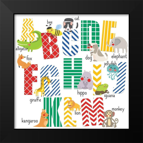 ABCs 1 Black Modern Wood Framed Art Print by Allen, Kimberly