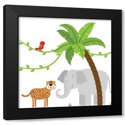 ABCs 2 Black Modern Wood Framed Art Print with Double Matting by Allen, Kimberly