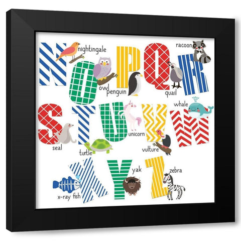 ABCs 3 Black Modern Wood Framed Art Print with Double Matting by Allen, Kimberly