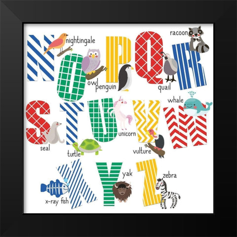 ABCs 3 Black Modern Wood Framed Art Print by Allen, Kimberly