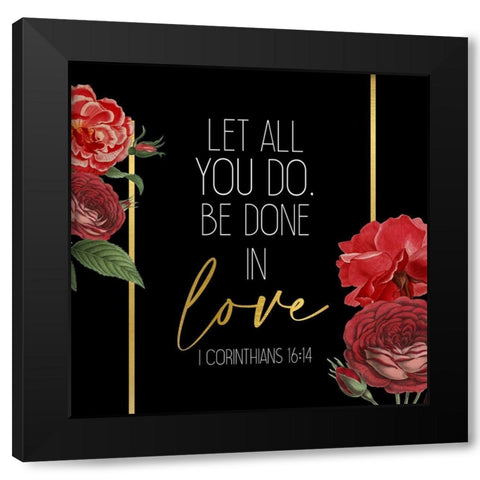 Loved 2 Black Modern Wood Framed Art Print by Allen, Kimberly