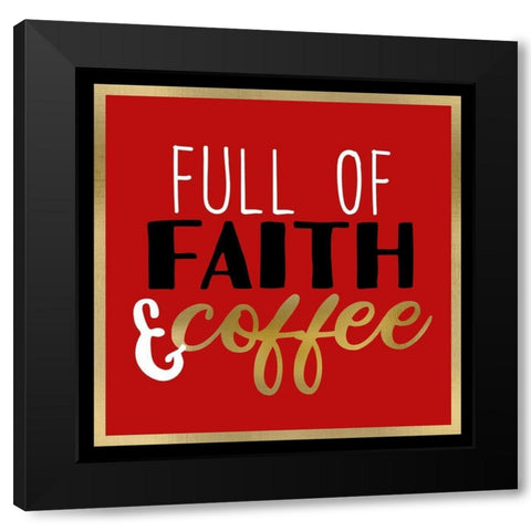 Coffee Lipstick 2 Black Modern Wood Framed Art Print by Allen, Kimberly