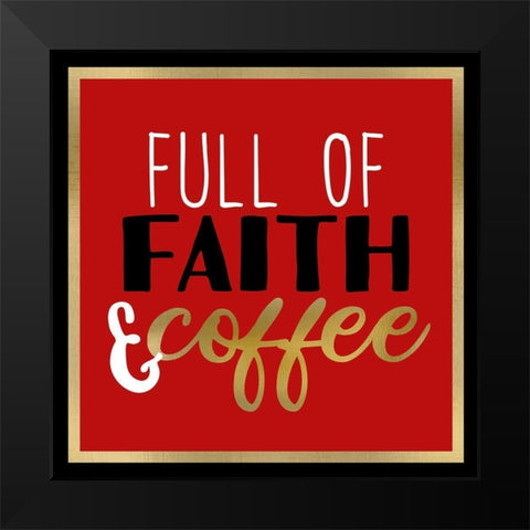 Coffee Lipstick 2 Black Modern Wood Framed Art Print by Allen, Kimberly