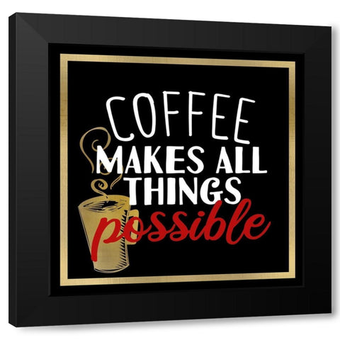 Coffee Lipstick 3 Black Modern Wood Framed Art Print with Double Matting by Allen, Kimberly