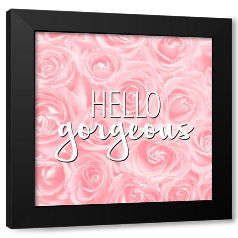 Roses 1 V2 Black Modern Wood Framed Art Print with Double Matting by Allen, Kimberly