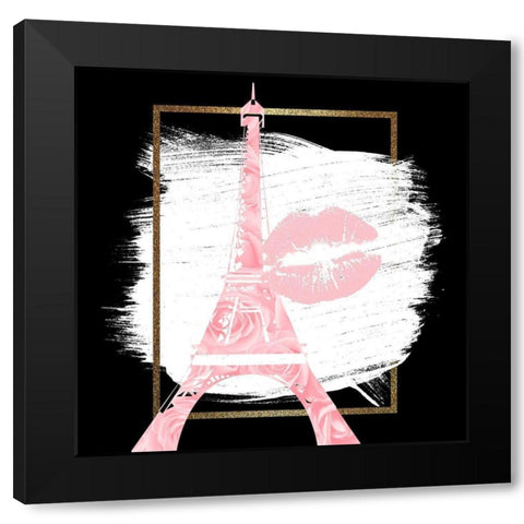 Roses 2 V2 Black Modern Wood Framed Art Print with Double Matting by Allen, Kimberly