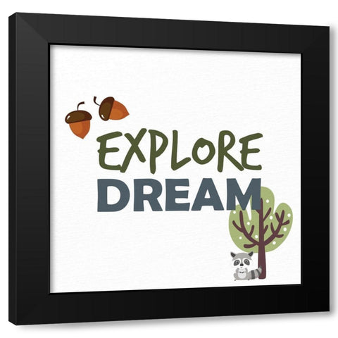 Woodland Explore 1 Black Modern Wood Framed Art Print by Allen, Kimberly