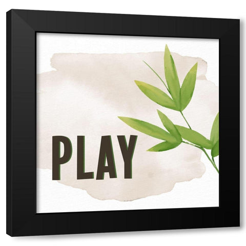 Smile Laugh Play 3 Black Modern Wood Framed Art Print with Double Matting by Allen, Kimberly