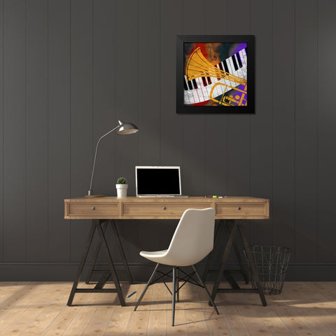 Jazz Flow 1 Black Modern Wood Framed Art Print by Allen, Kimberly