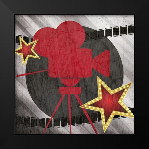 At the Movies 1 Black Modern Wood Framed Art Print by Allen, Kimberly