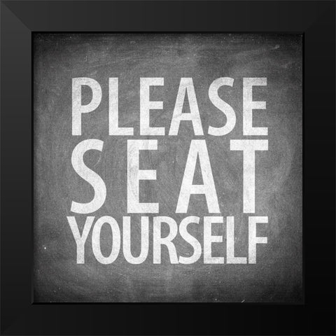 Bathroom Chalkboard 1 Black Modern Wood Framed Art Print by Allen, Kimberly