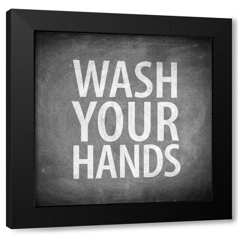 Bathroom Chalkboard 3 Black Modern Wood Framed Art Print by Allen, Kimberly