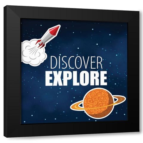 Space 2 Black Modern Wood Framed Art Print by Allen, Kimberly