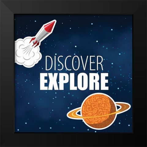 Space 2 Black Modern Wood Framed Art Print by Allen, Kimberly