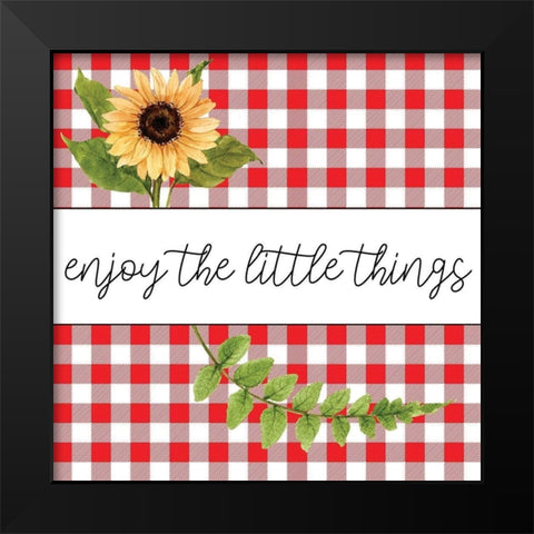 Sunflower Plaid 2 Black Modern Wood Framed Art Print by Allen, Kimberly