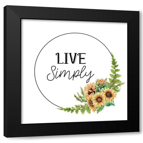 Sunflower Plaid 4 Black Modern Wood Framed Art Print with Double Matting by Allen, Kimberly