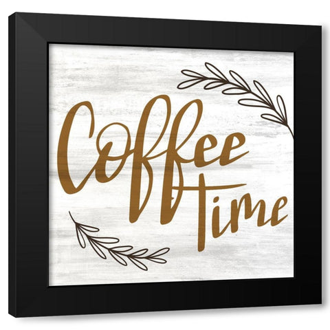Coffee Time 2 Black Modern Wood Framed Art Print by Allen, Kimberly
