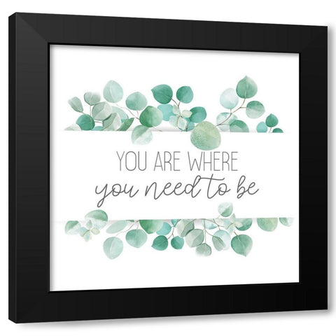 Eucalyptus Mood 1 Black Modern Wood Framed Art Print with Double Matting by Allen, Kimberly