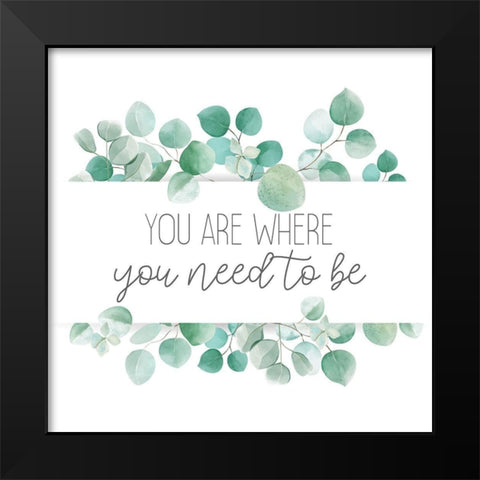 Eucalyptus Mood 1 Black Modern Wood Framed Art Print by Allen, Kimberly