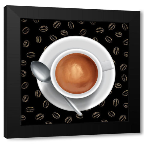 I Love Coffee 2 Black Modern Wood Framed Art Print by Allen, Kimberly