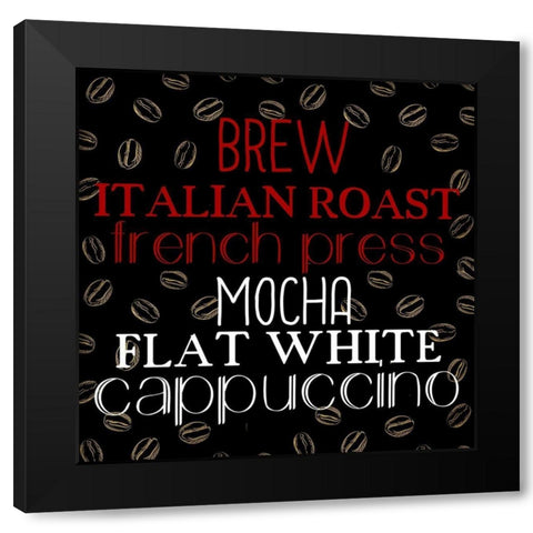 I Love Coffee 3 Black Modern Wood Framed Art Print by Allen, Kimberly