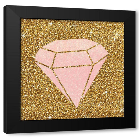 Love Glitter 2 Black Modern Wood Framed Art Print by Allen, Kimberly