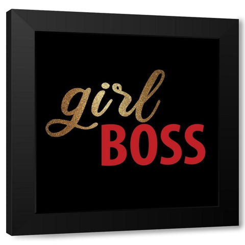 Boss Lips 2 Black Modern Wood Framed Art Print by Allen, Kimberly