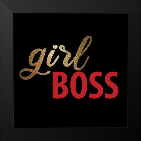 Boss Lips 2 Black Modern Wood Framed Art Print by Allen, Kimberly